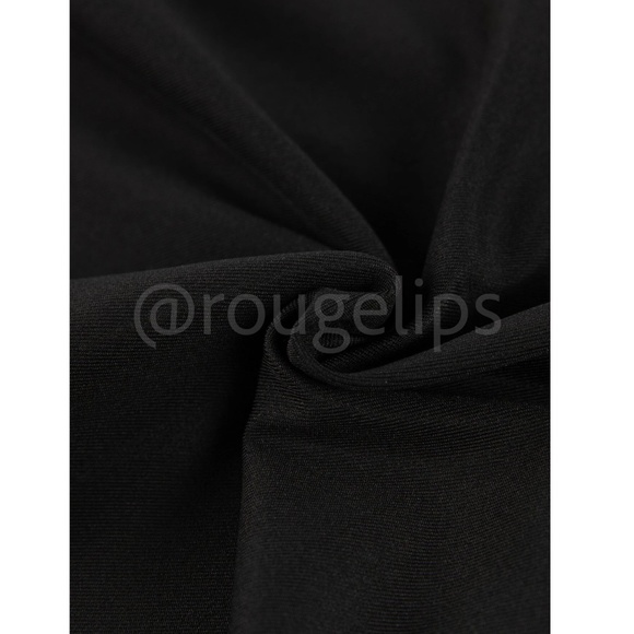 Black Maxi Long Sheath Dress One Shoulder Twisted Back Ruched Back - Picture 10 of 13